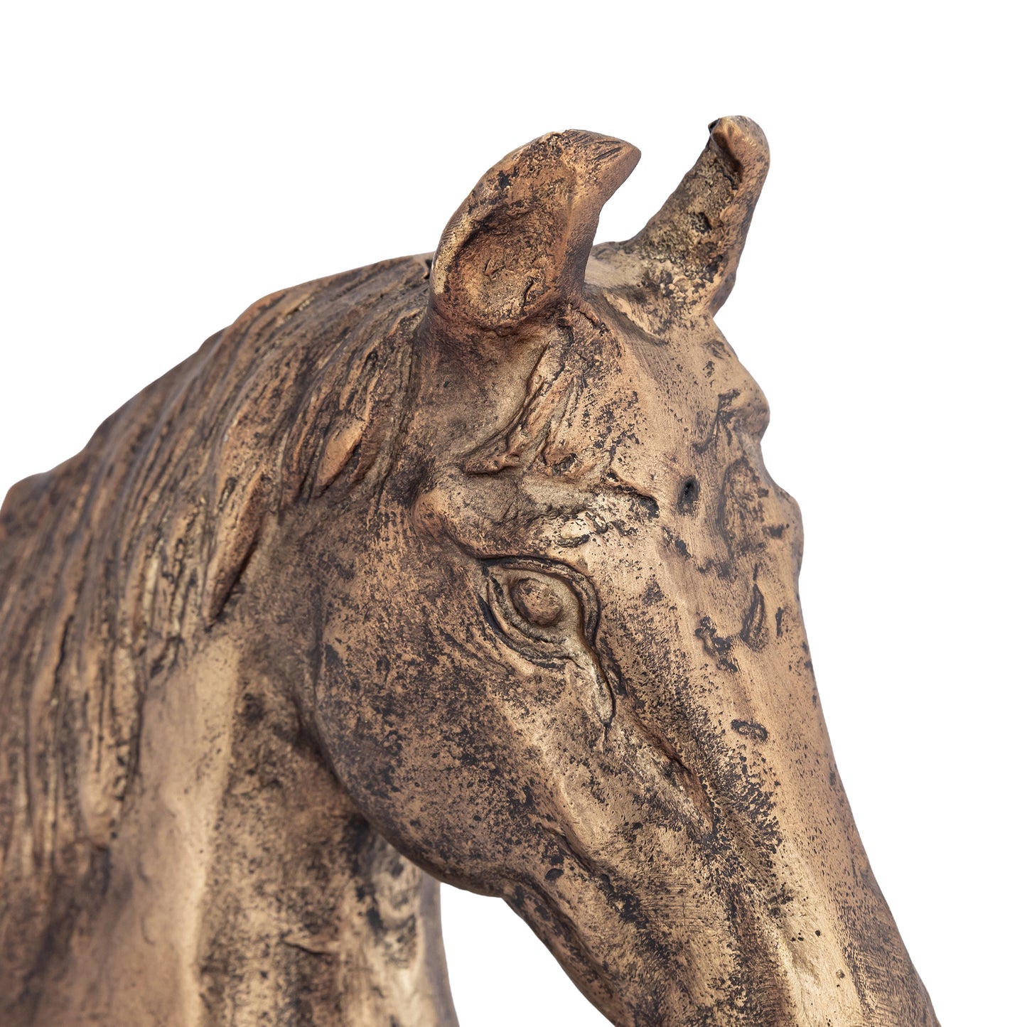 Blaze Horse Statuette Antique Brass | Elegant Bookend