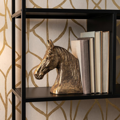 Blaze Horse Statuette Antique Brass | Elegant Bookend