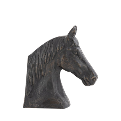 Blaze Horse Statuette Antique Bronze | Elegant Bookend