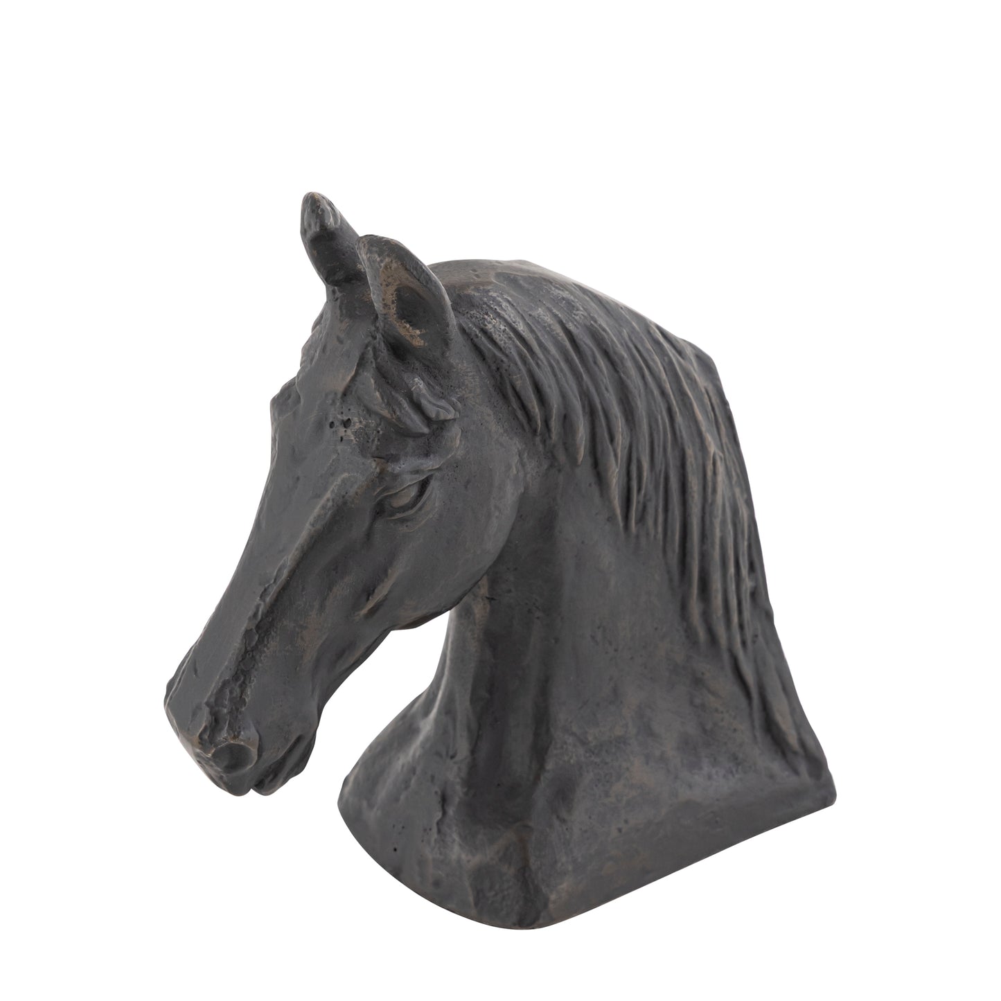 Blaze Horse Statuette Antique Bronze | Elegant Bookend