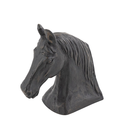 Blaze Horse Statuette Antique Bronze | Elegant Bookend