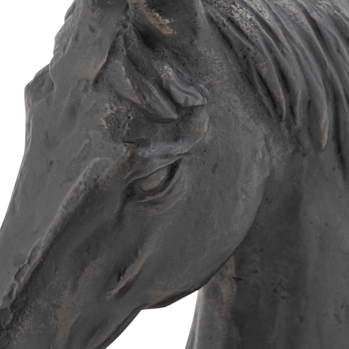Blaze Horse Statuette Antique Bronze | Elegant Bookend