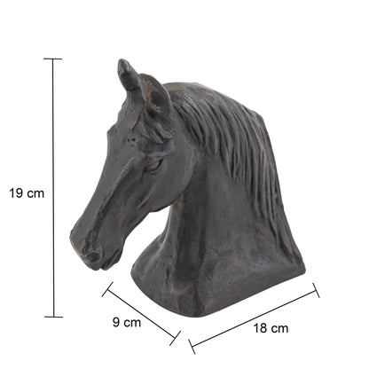 Blaze Horse Statuette Antique Bronze | Elegant Bookend
