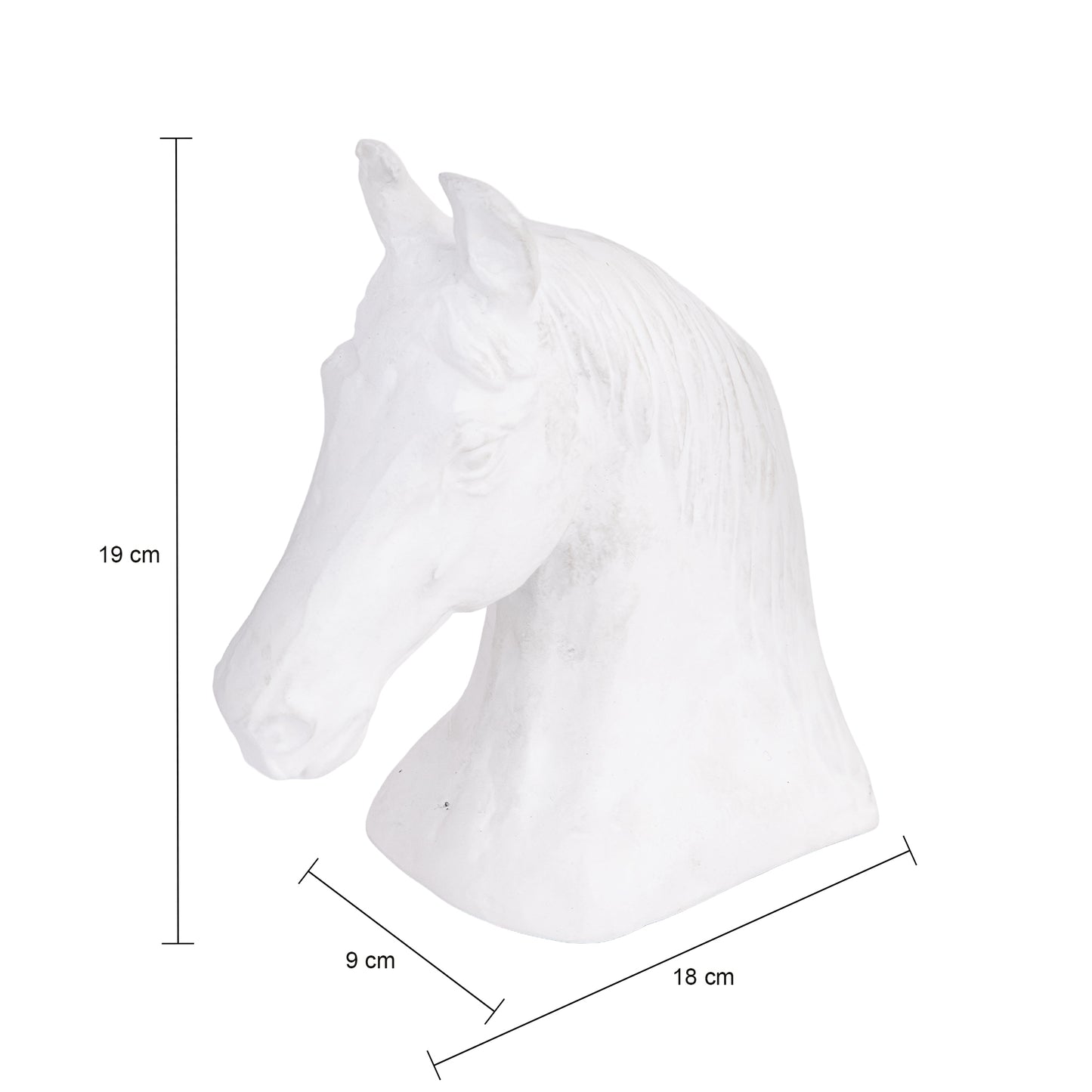 Blaze Horse Statuette White | Elegant Bookend