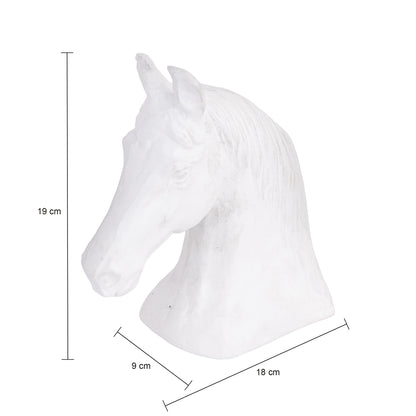 Blaze Horse Statuette White | Elegant Bookend