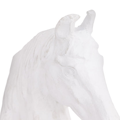 Blaze Horse Statuette White | Elegant Bookend