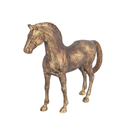 Thoroughbred Horse Statue Antique Brass Finish | Prince – Serene Living