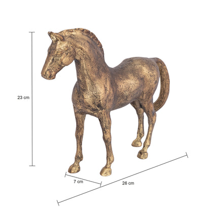 Thoroughbred Horse Statue Antique Brass Finish | Prince – Serene Living