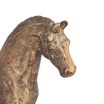 Thoroughbred Horse Statue Antique Brass Finish | Prince – Serene Living