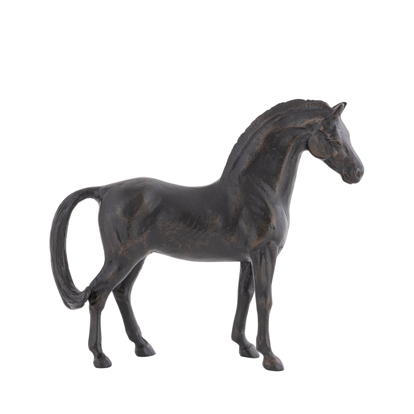 Prince Standing Horse Statuette Antique Bronze