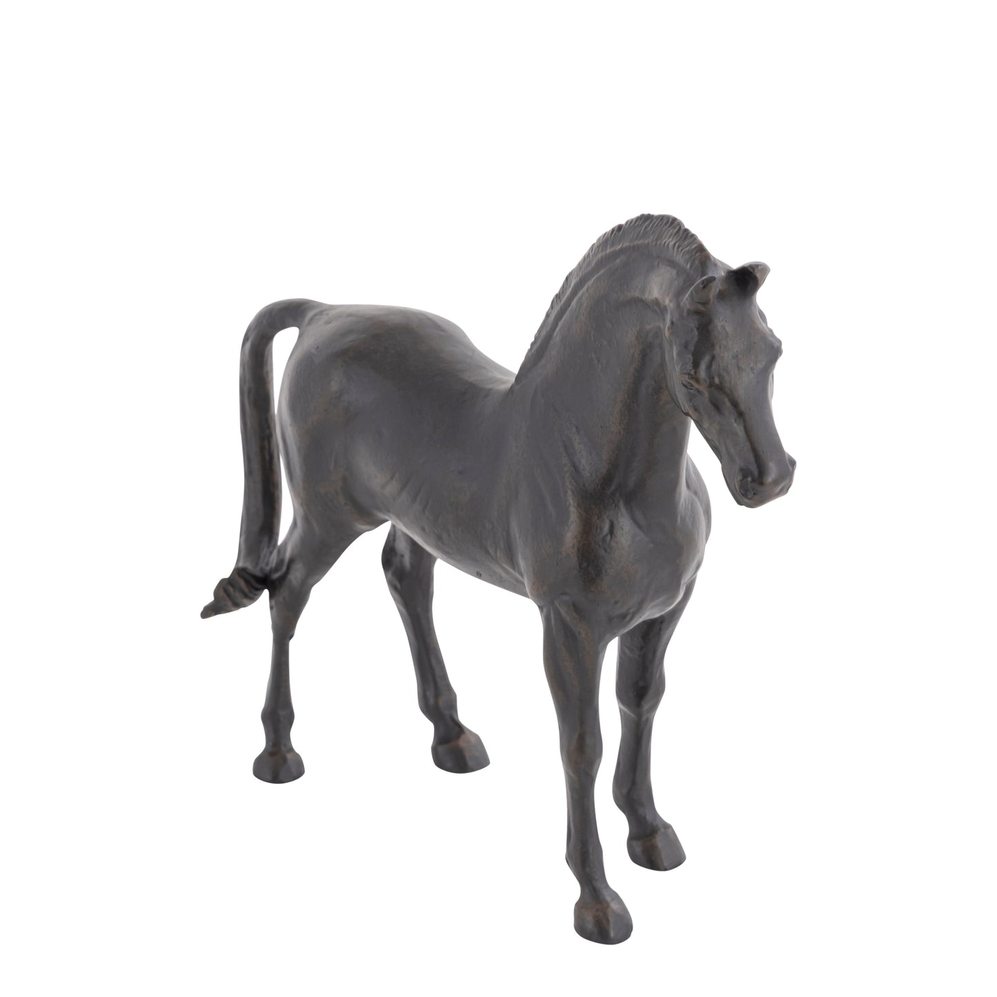 Prince Standing Horse Statuette Antique Bronze