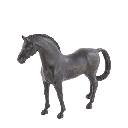 Prince Standing Horse Statuette Antique Bronze