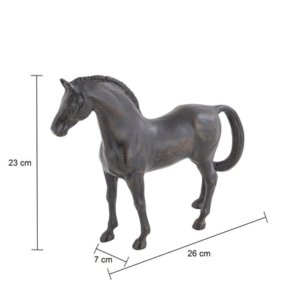 Prince Standing Horse Statuette Antique Bronze