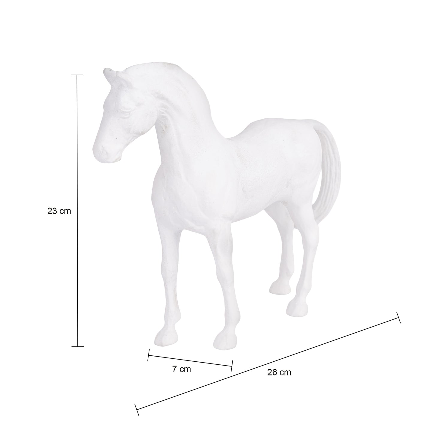 Thoroughbred Horse Statue White Finish | Prince – Serene Living