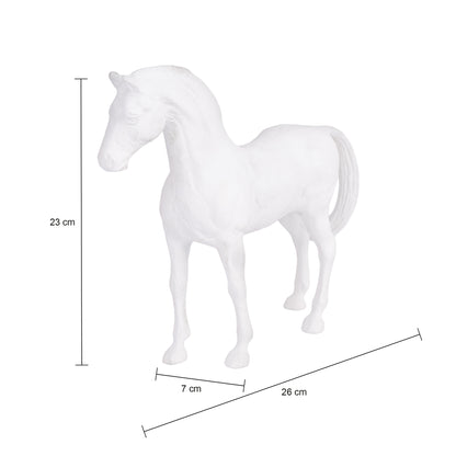 Thoroughbred Horse Statue White Finish | Prince – Serene Living