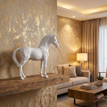 Thoroughbred Horse Statue White Finish | Prince – Serene Living