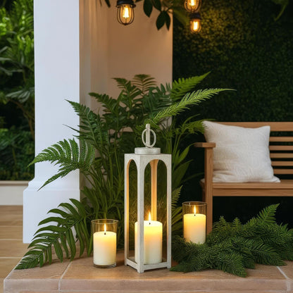 Merton Lantern Large Sage Green Finish