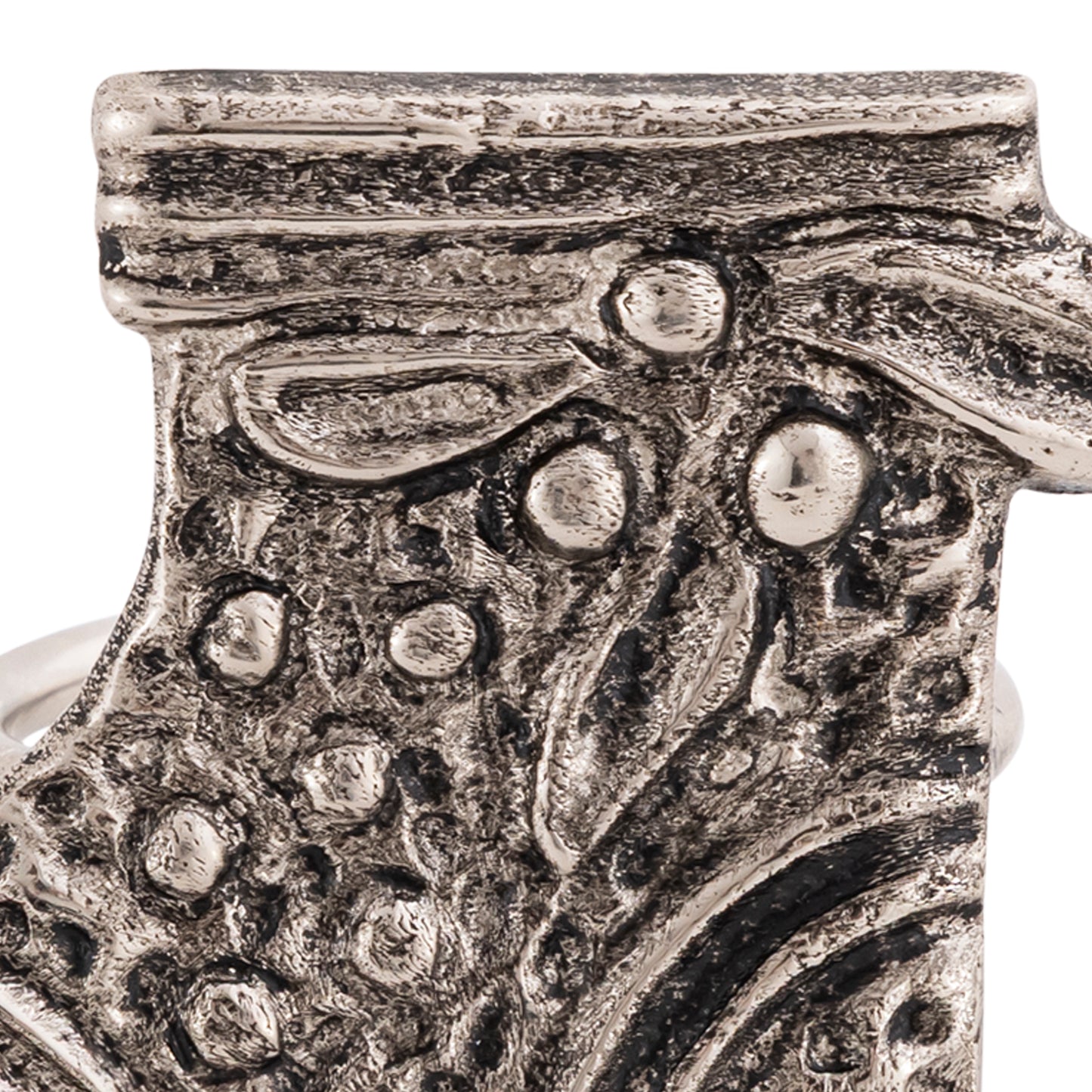 Christmas Stocking Metal Napkin Ring Antique Silver (Set of 4)