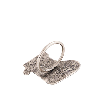 Christmas Stocking Metal Napkin Ring Antique Silver (Set of 4)