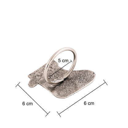 Christmas Stocking Metal Napkin Ring Antique Silver (Set of 4)