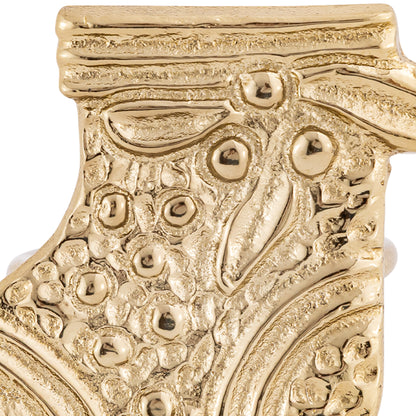 Christmas Stocking Metal Napkin Ring Gold (Set of 4)