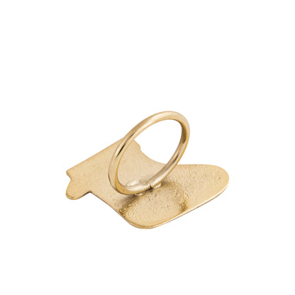 Christmas Stocking Metal Napkin Ring Gold (Set of 4)