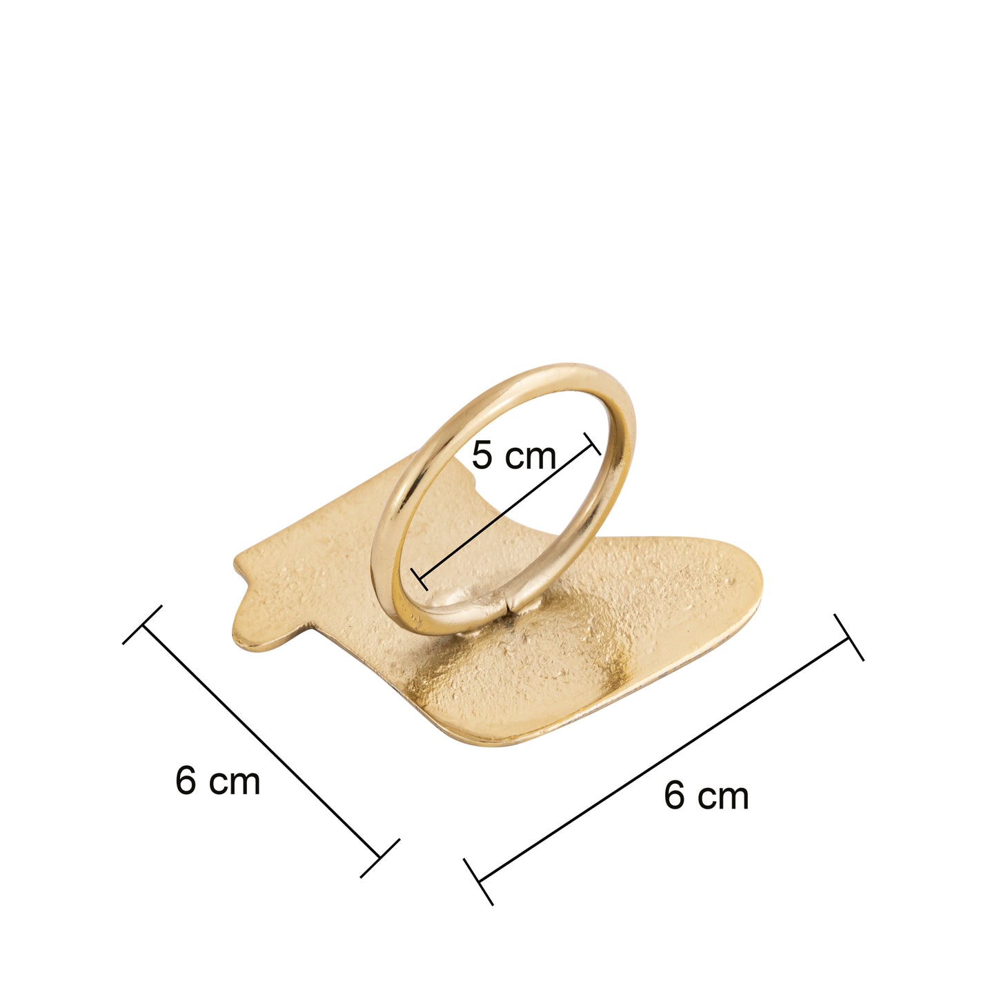 Christmas Stocking Metal Napkin Ring Gold (Set of 4)