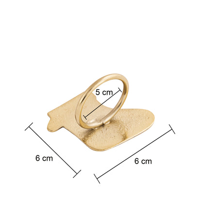 Christmas Stocking Metal Napkin Ring Gold (Set of 4)