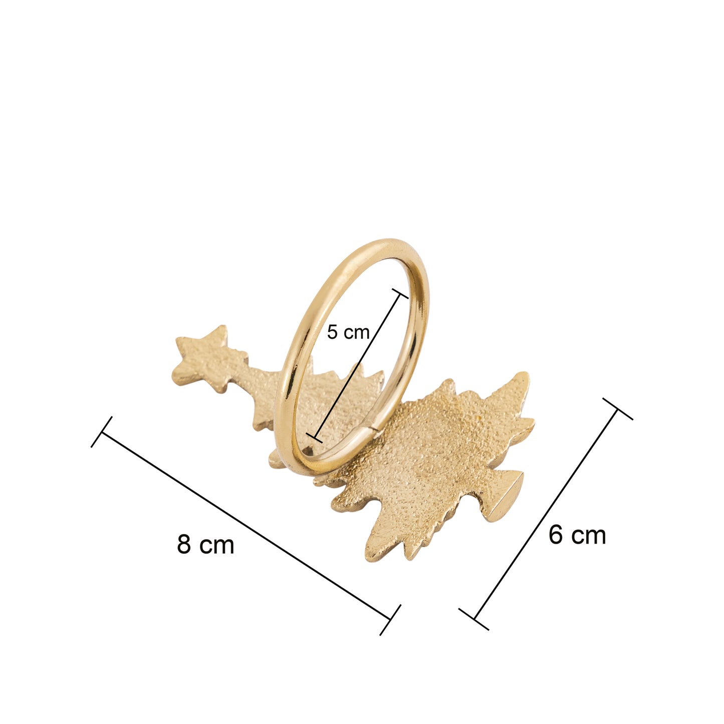 Gold Christmas tree napkin ring