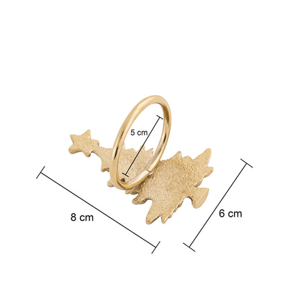 Gold Christmas tree napkin ring