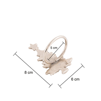 Christmas Tree Metal Napkin Ring Silver (Set of 4)