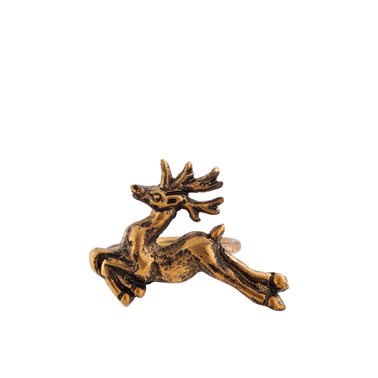 Gold deer-shaped napkin ring
