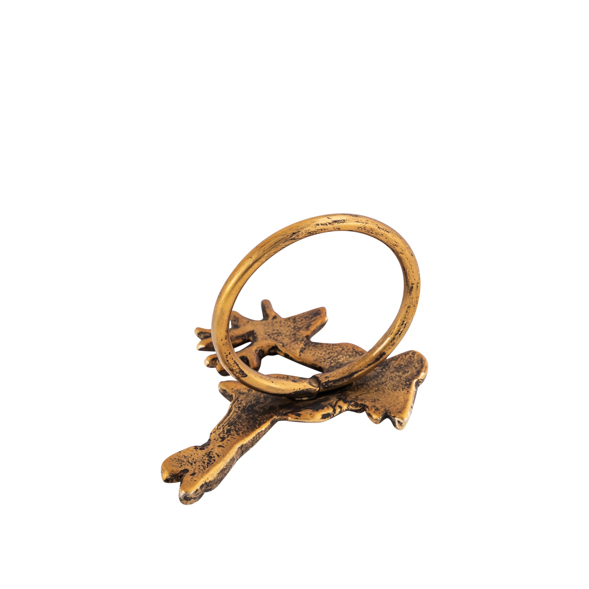 Gold deer-shaped napkin ring