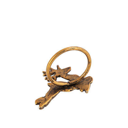 Gold deer-shaped napkin ring
