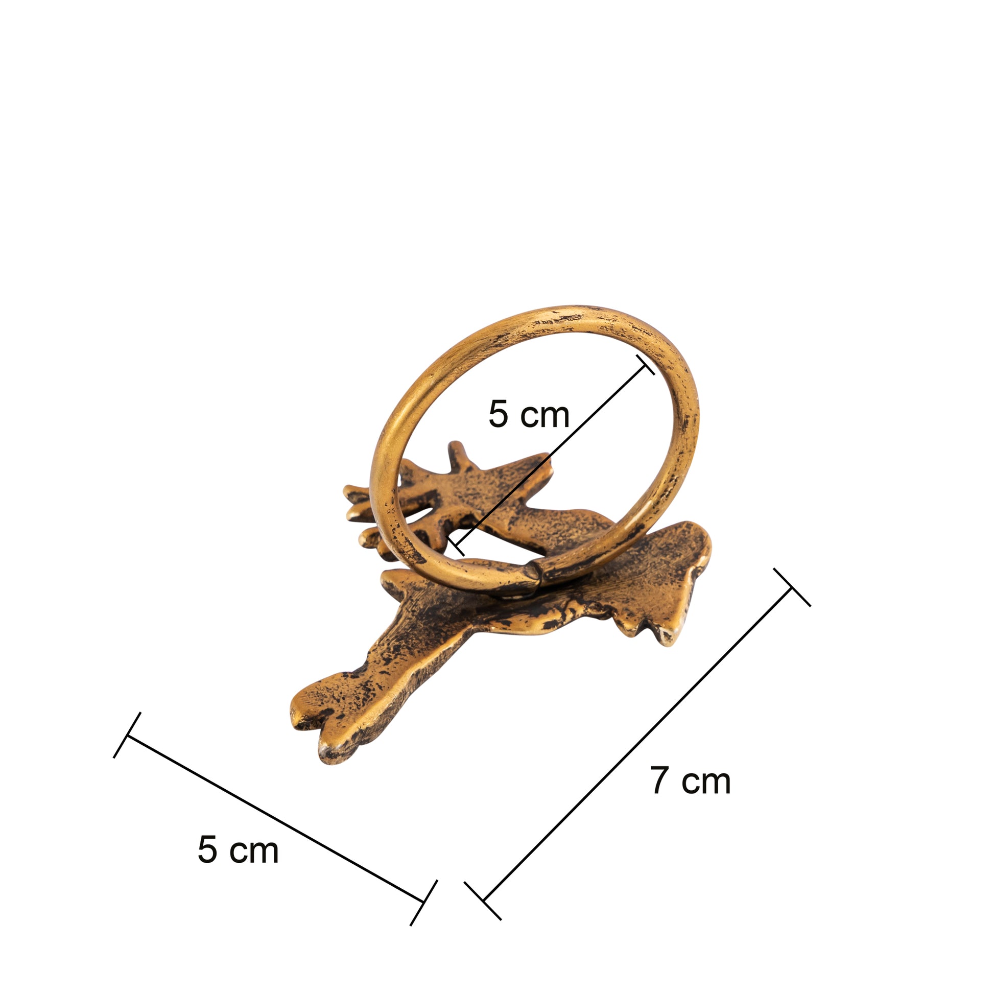 Gold deer-shaped napkin ring