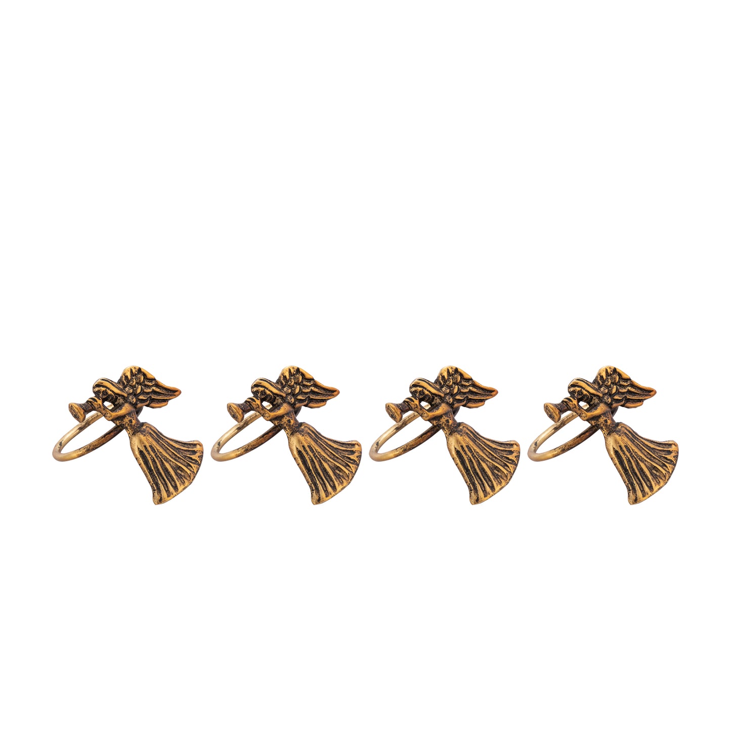 Fairy Metal Napkin Ring Antique Brass (Set of 4)