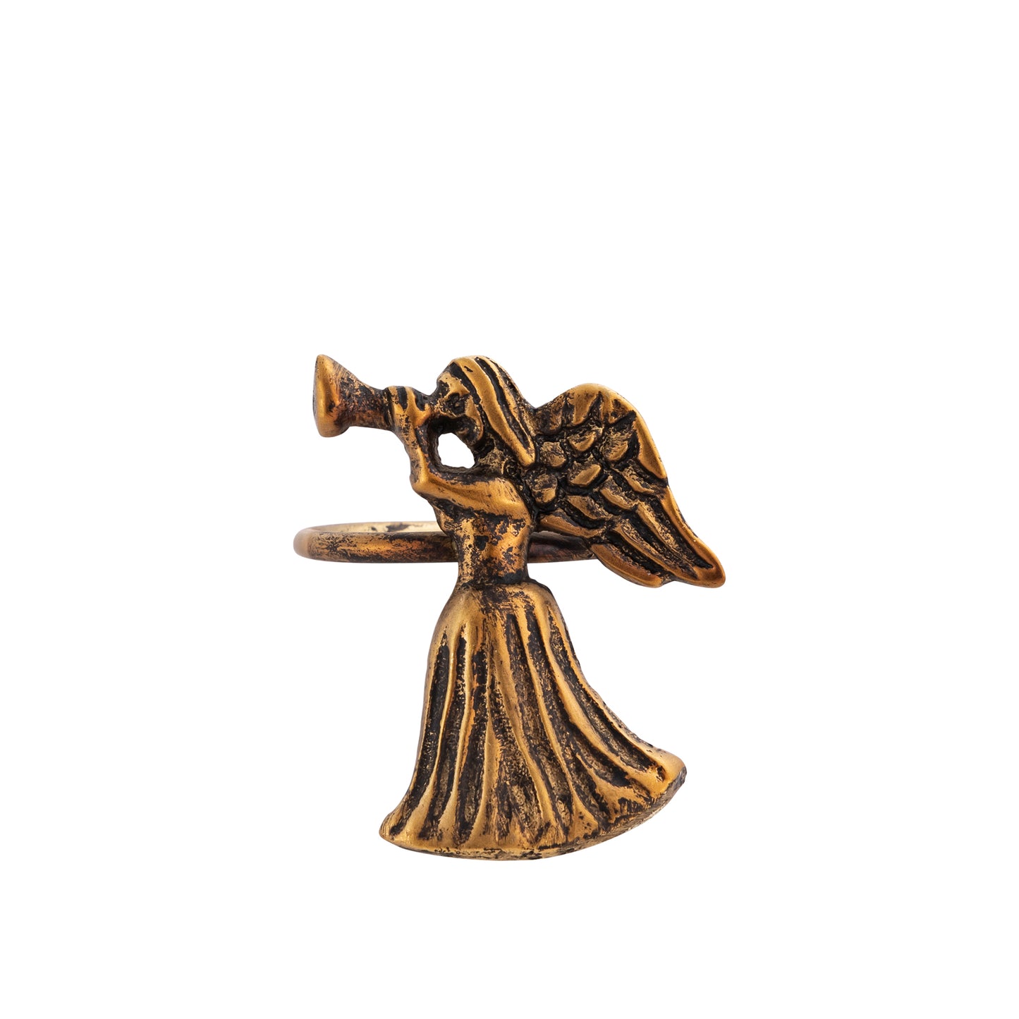 Fairy Metal Napkin Ring Antique Brass (Set of 4)