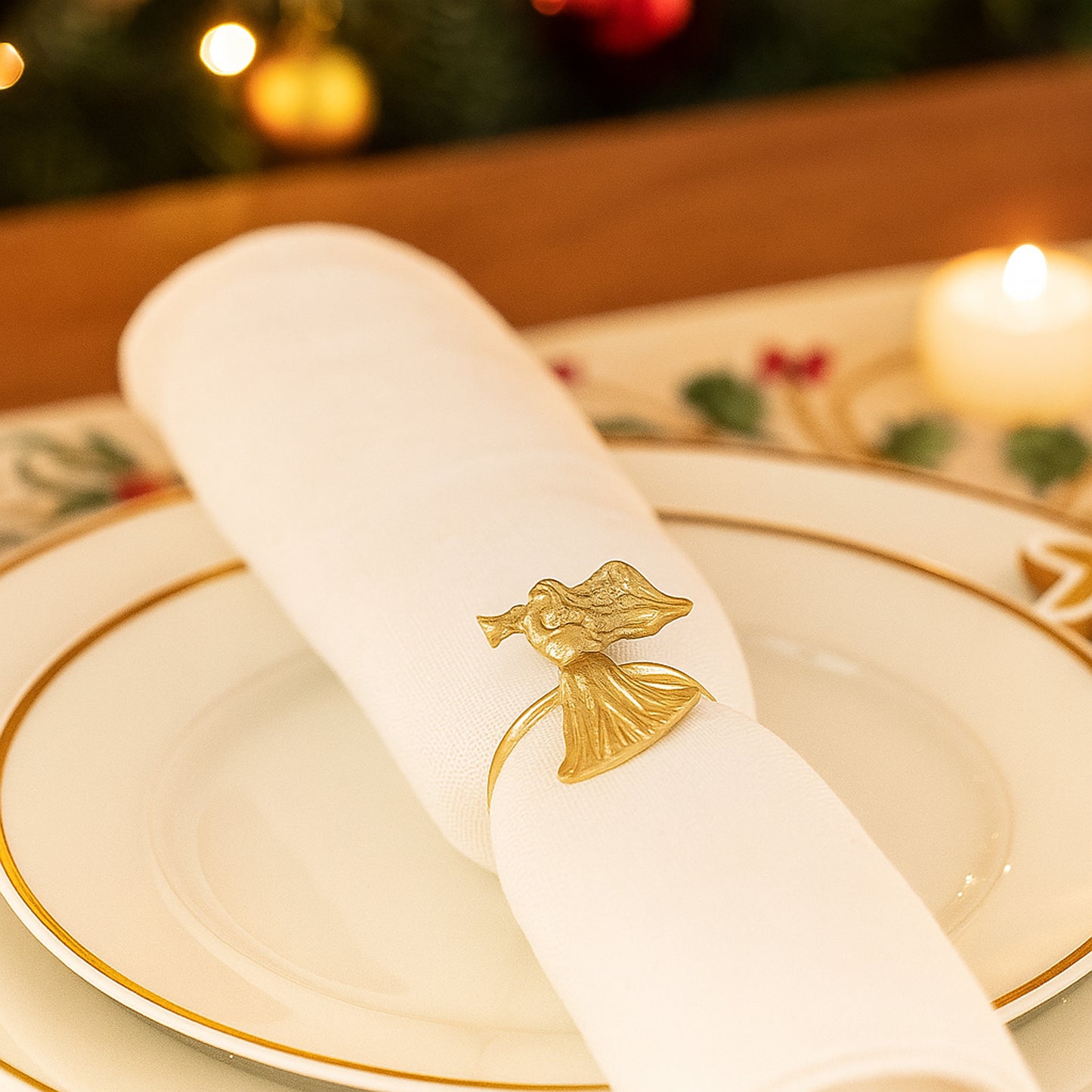 Fairy Metal Napkin Ring Gold (Set of 4)