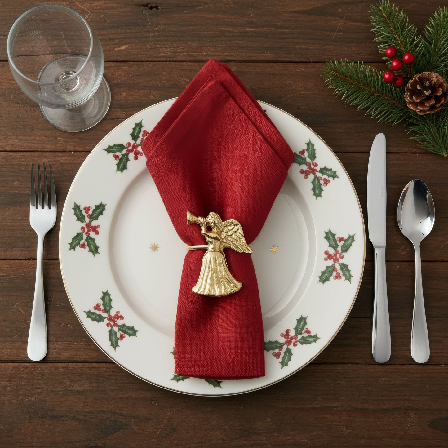 Fairy Metal Napkin Ring Gold (Set of 4)