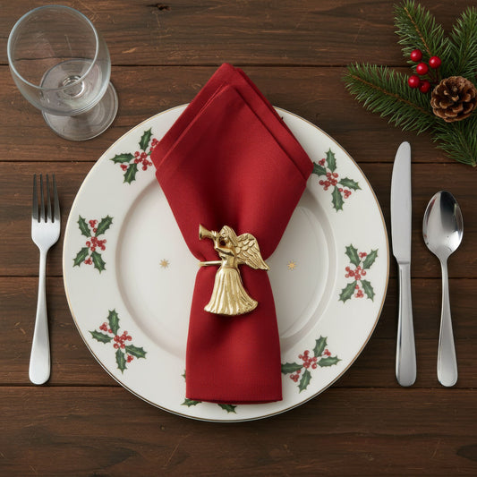 Fairy Metal Napkin Ring Gold (Set of 4)