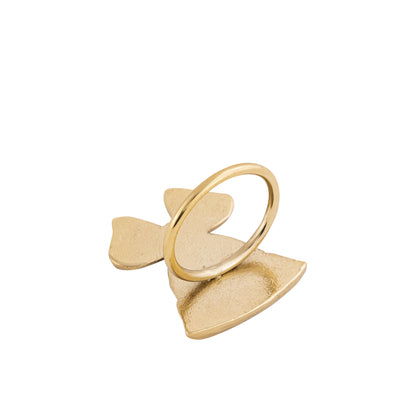 Jingle Bell Metal Napkin Ring Gold (Set of 4)
