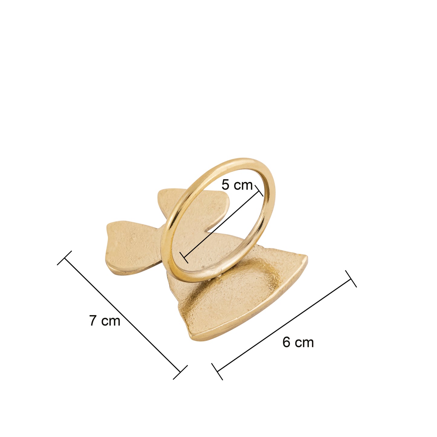 Jingle Bell Metal Napkin Ring Gold (Set of 4)