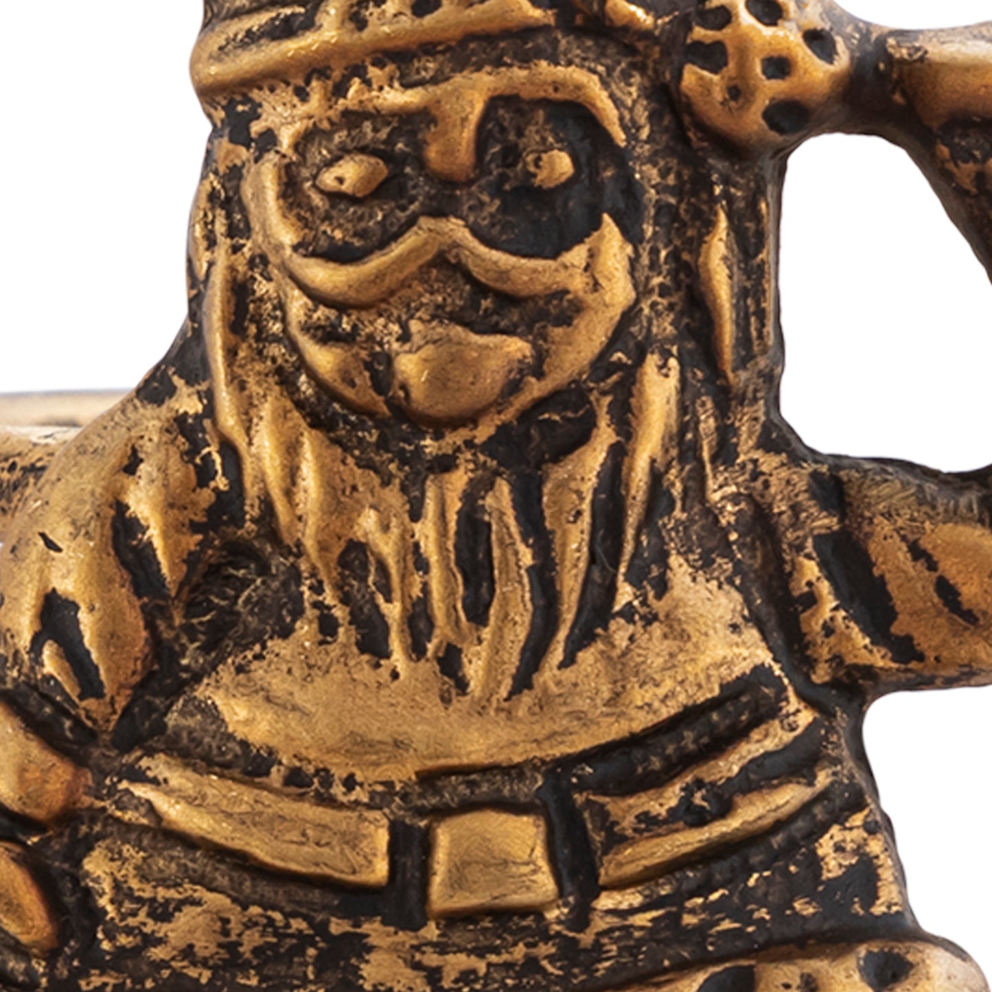 Santa Metal Napkin Ring Antique Brass (Set of 4)