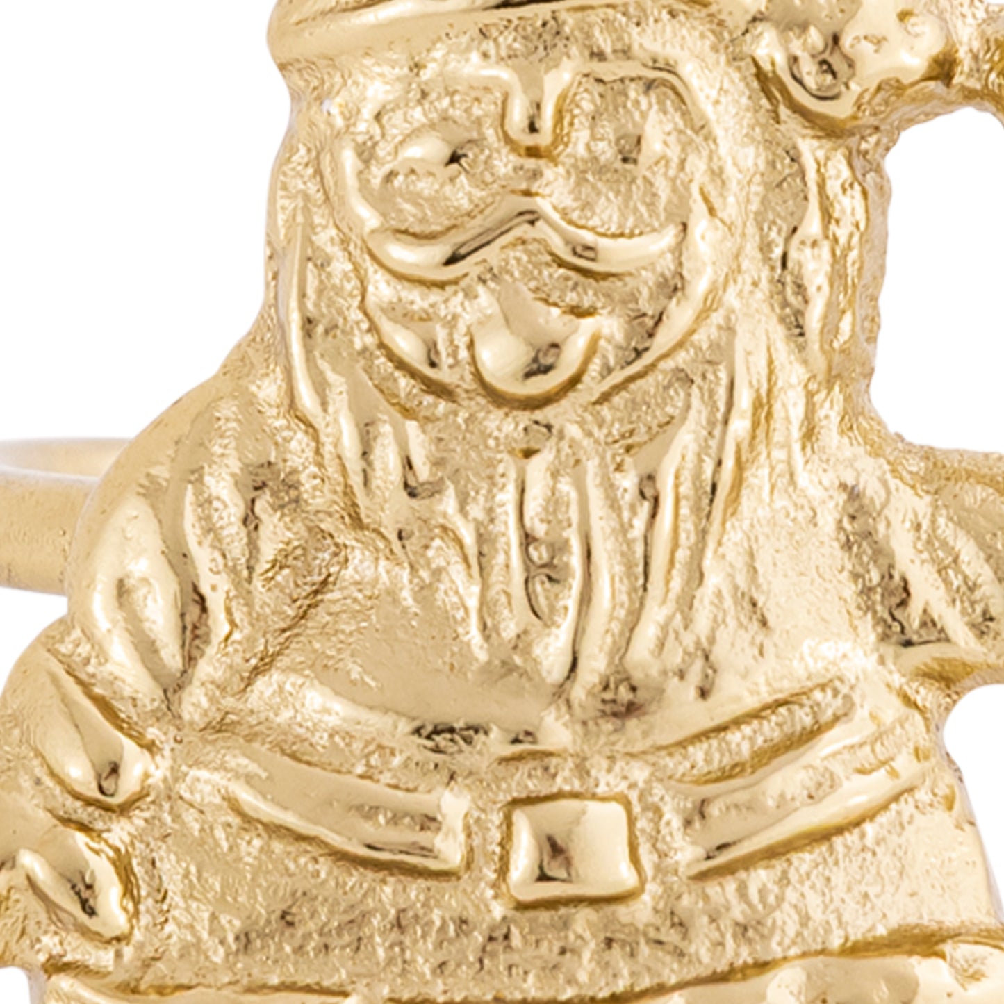 Santa Metal Napkin Ring Gold (Set of 4)