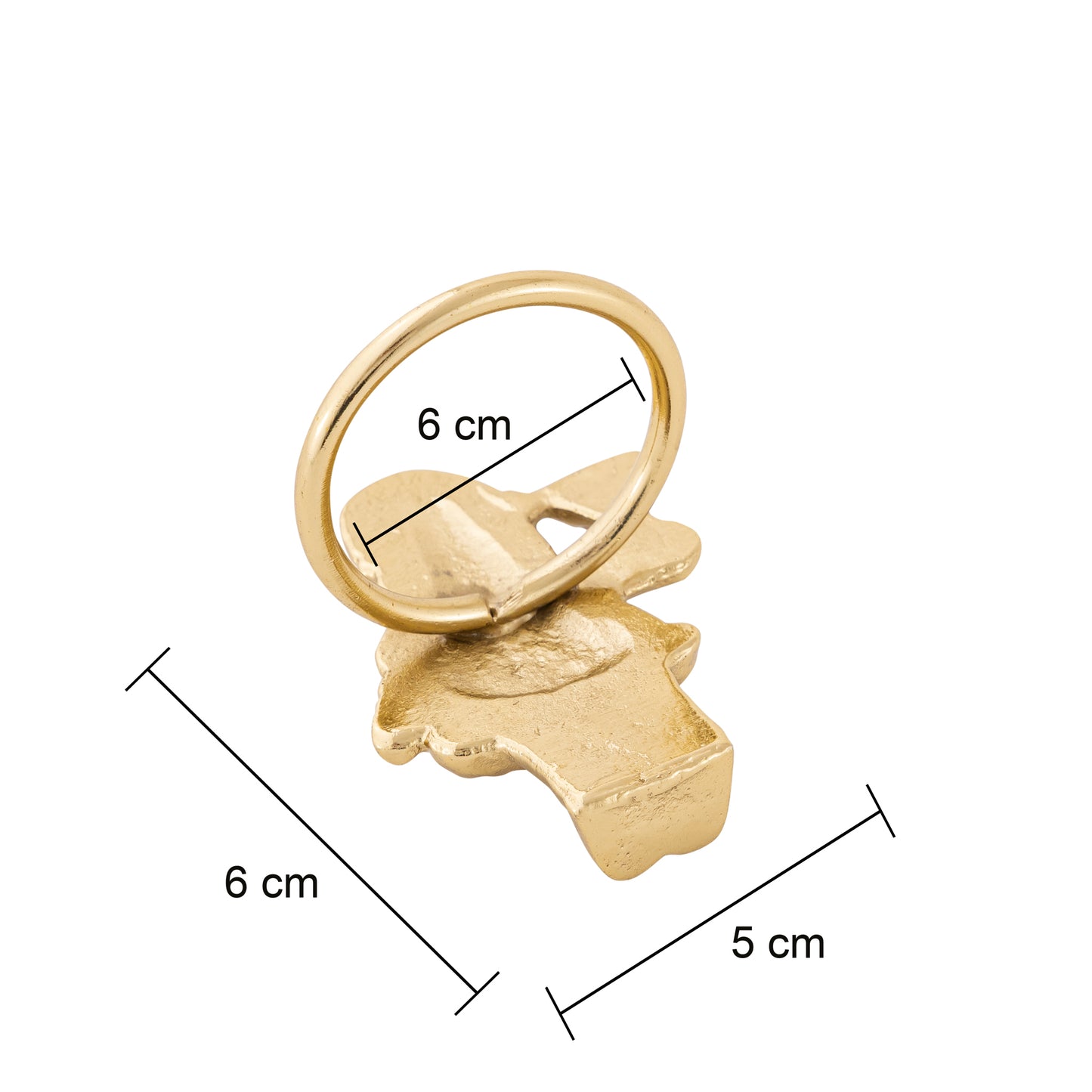 Santa Metal Napkin Ring Gold (Set of 4)