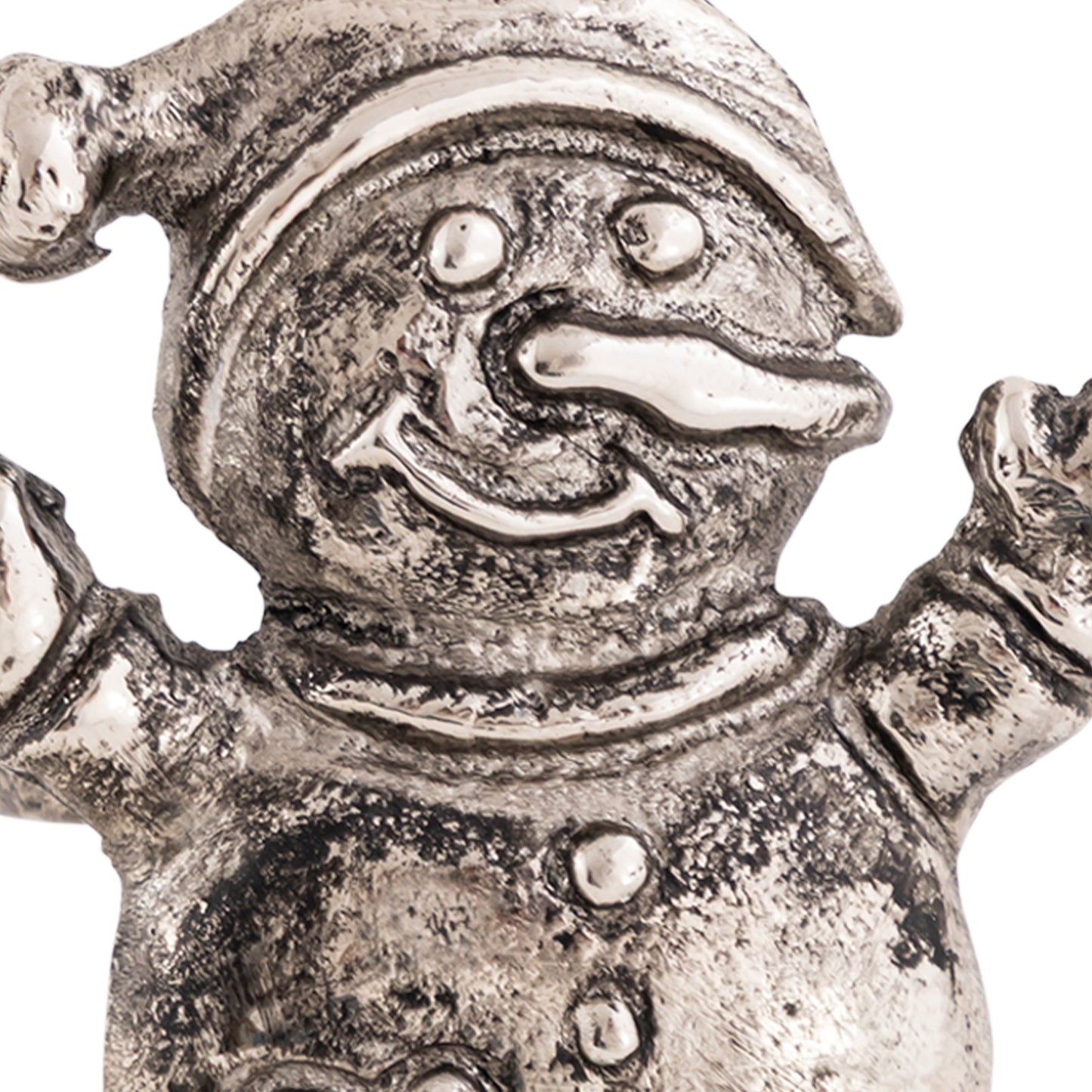 Snowman Metal Napkin Ring Antique Silver (Set of 4)