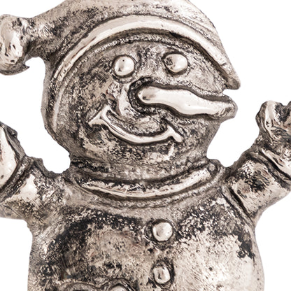 Snowman Metal Napkin Ring Antique Silver (Set of 4)