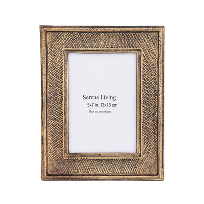 Metal Photo Frame Medium (5"x7") Antique Brass Finish | Milford