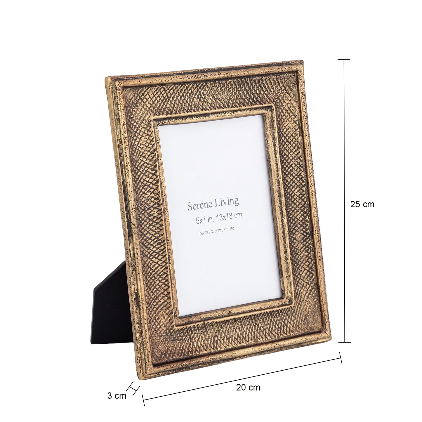 Metal Photo Frame Medium (5"x7") Antique Brass Finish | Milford