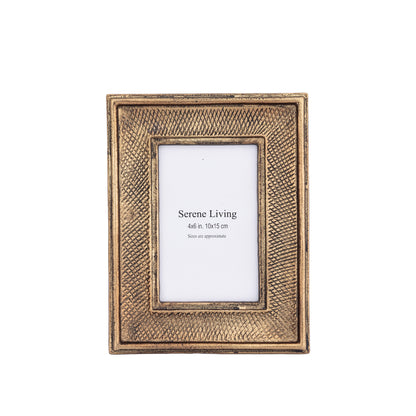 Metal Photo Frame Medium (4"x6") Antique Brass Finish | Milford